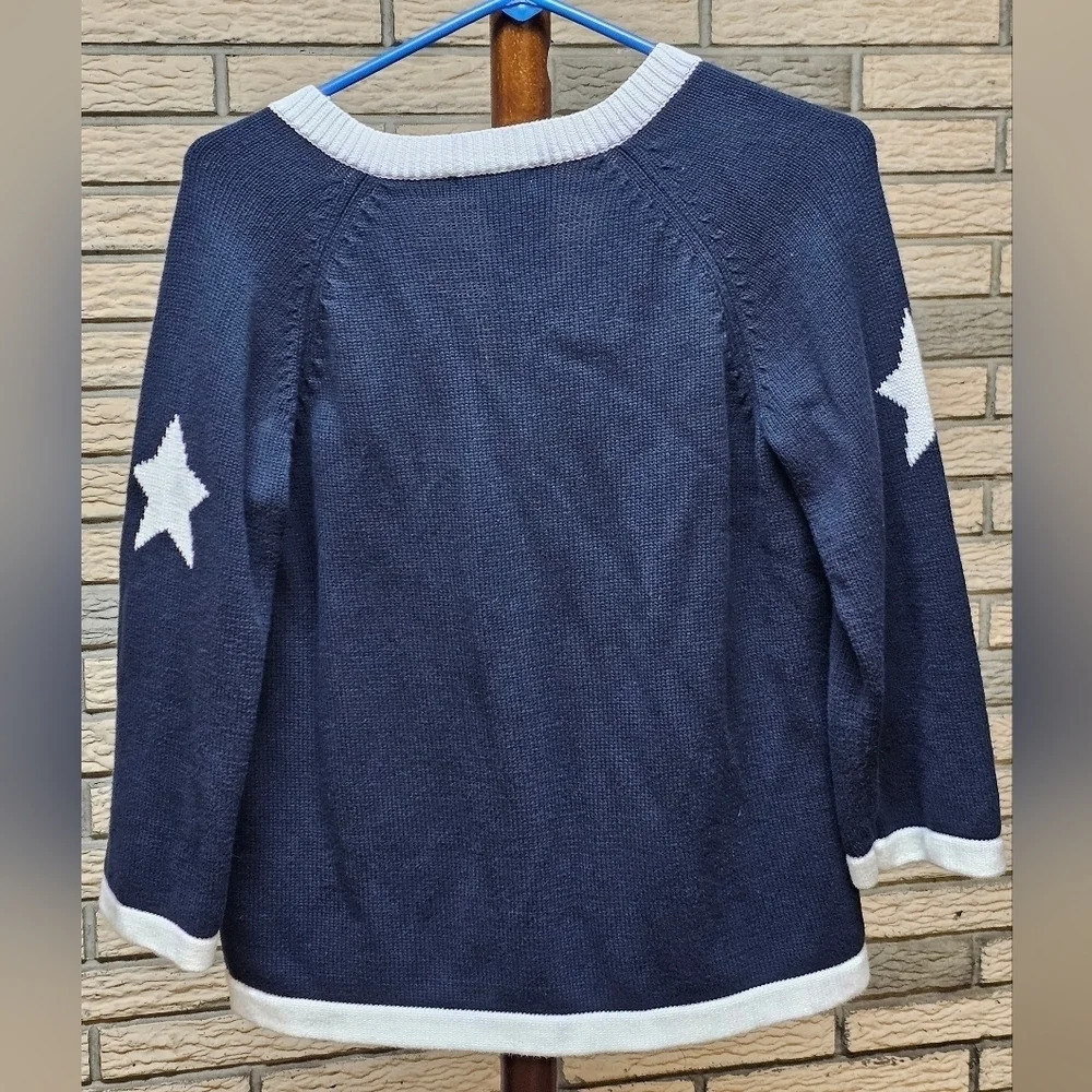 Christopher & Banks Zip Up Sweater with Stars 🌟  on Sleeves Sz Small